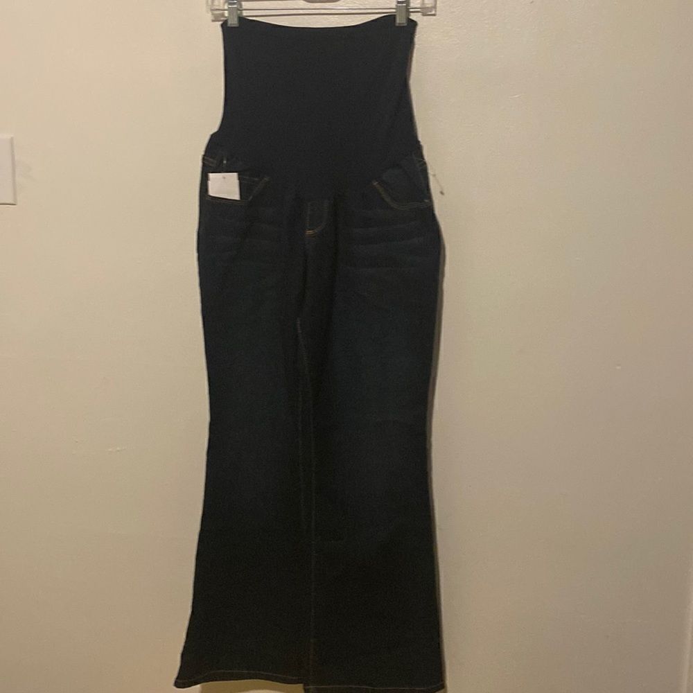 Indigo Blue Maternity 5 pocket Flare leg jeans, size PXL